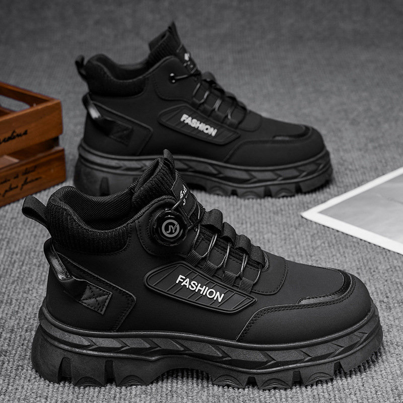 Botas con plataforma antideslizantes de piel PU para hombre 3
