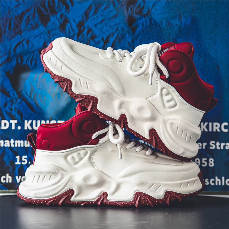 Gedämpfte Plateau-Sneaker für Herren im Colorblock-Design 5