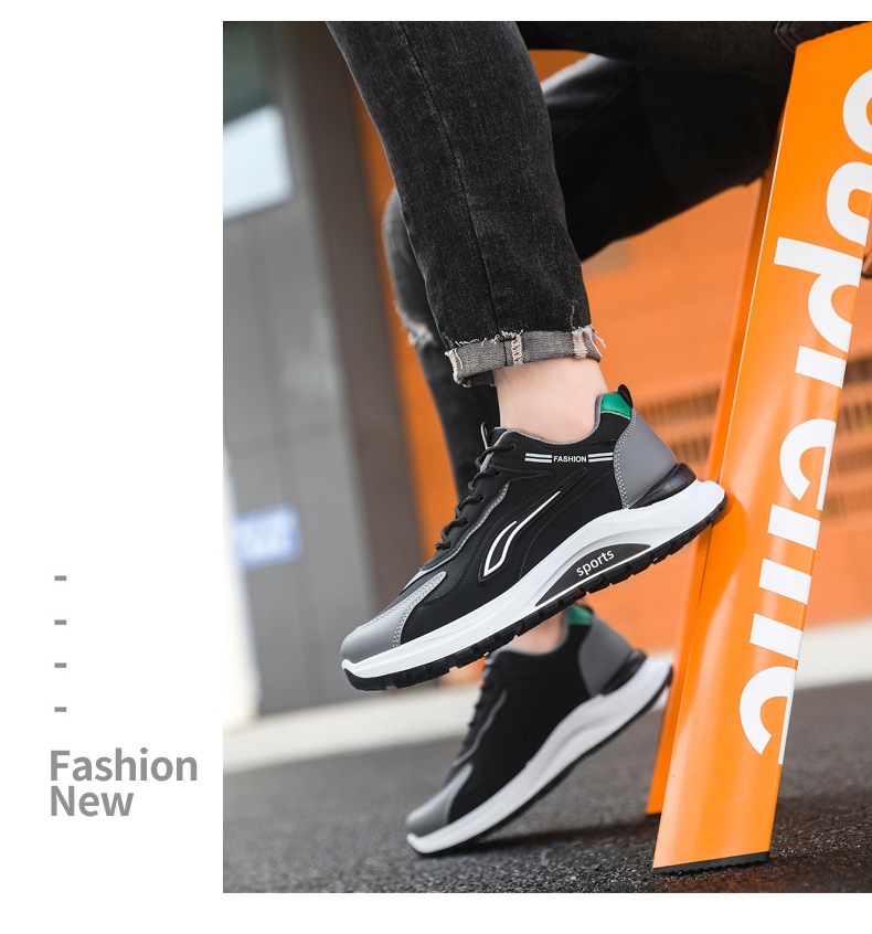 Gedämpfte Herren-Sneaker mit Schnürung im Colorblock-Design detail 13