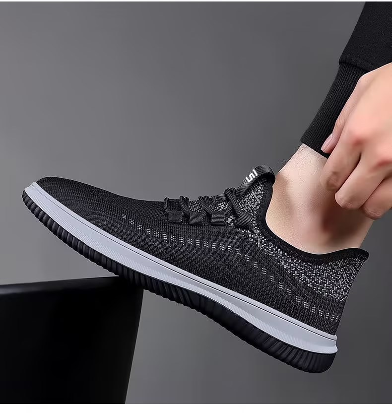 Atmungsaktive, leichte Freizeitschuhe aus Strick für Herren detail 4