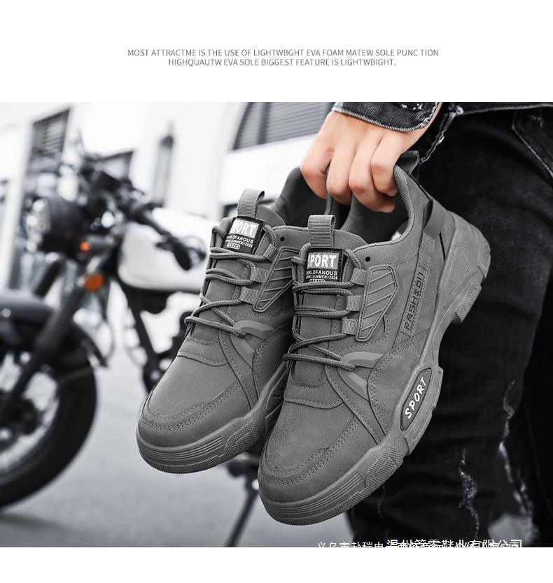 Baskets casual à lacets antidérapantes pour homme detail 4