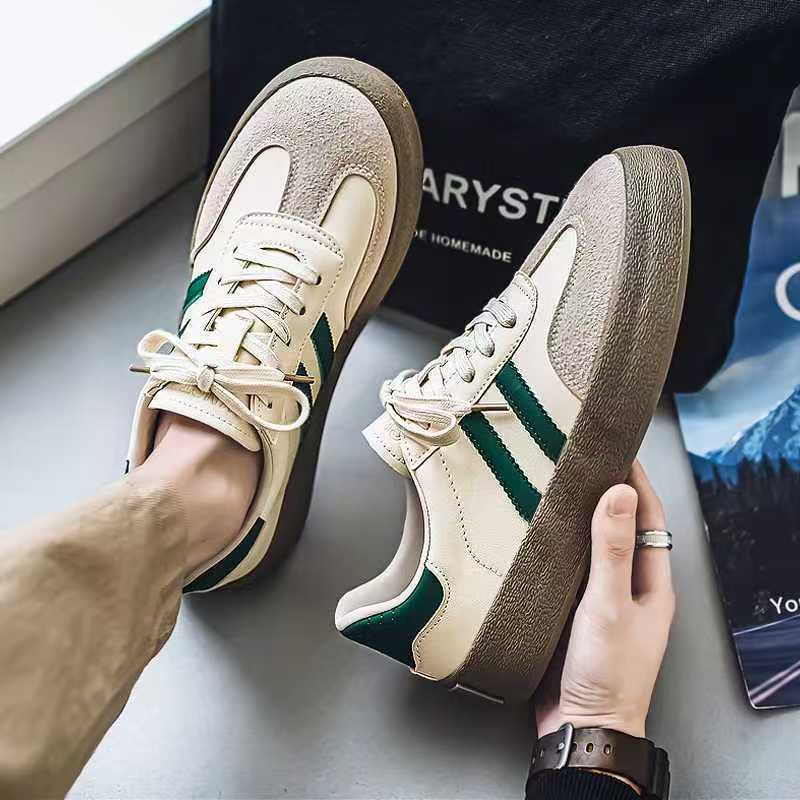 Herren Vintage Freizeitschuhe im Colorblocking-Design zum Schnüren