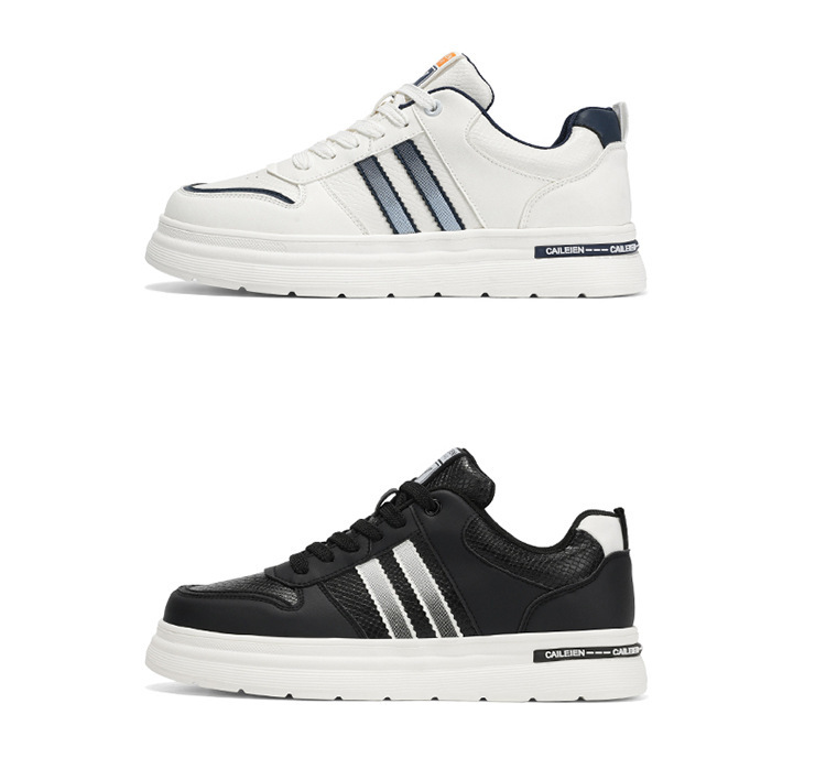 Lage plateau sneakers voor heren met vetersluiting detail 2