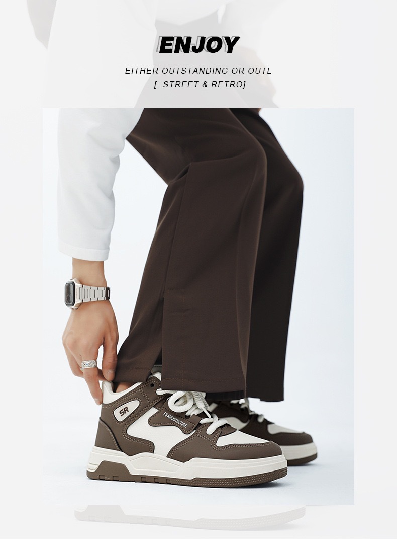 Men's Colorblock Lace-Up Skate Shoes detail 1