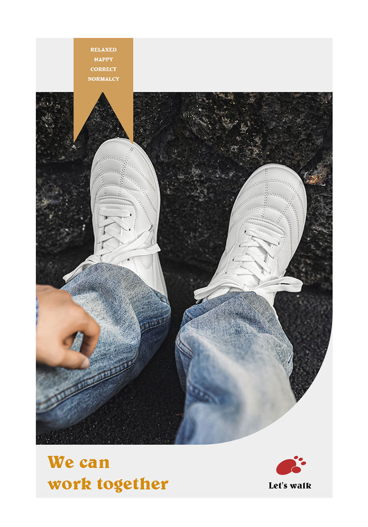Leichte PU-Leder Freizeitschuhe für Herren mit Schnürung detail 7