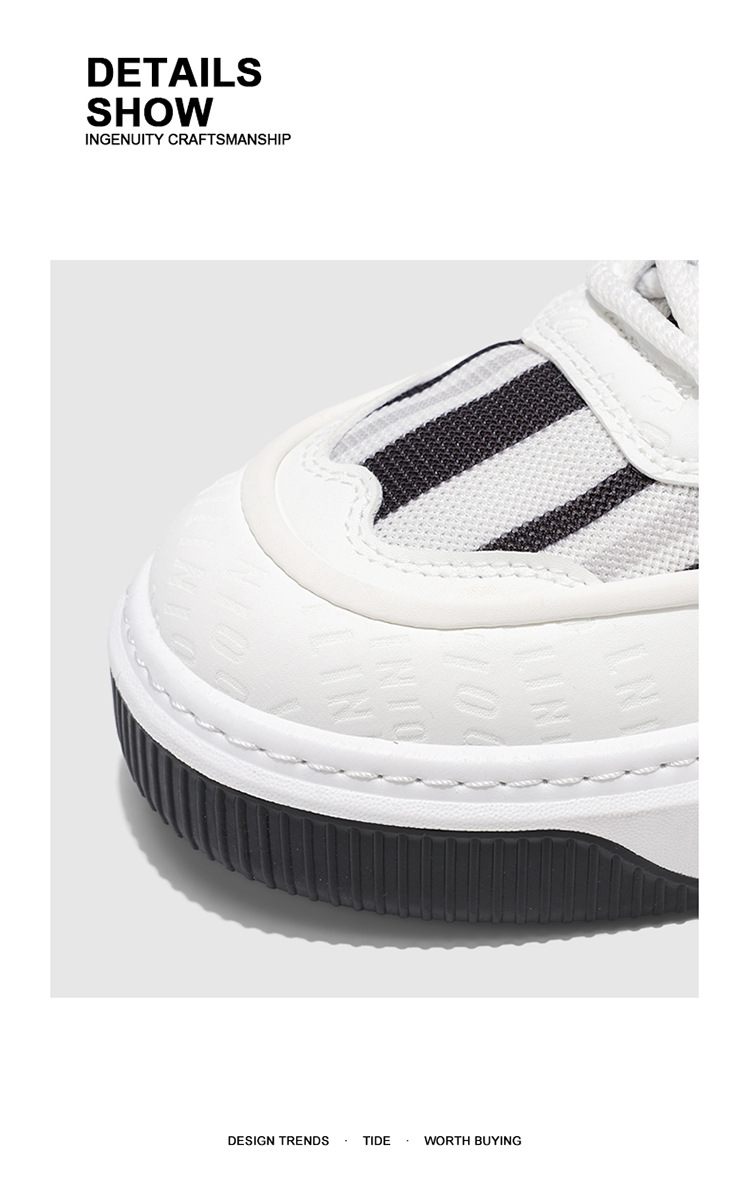 Herren Plateau-Sneaker zum Schnüren mit Streifen detail 2