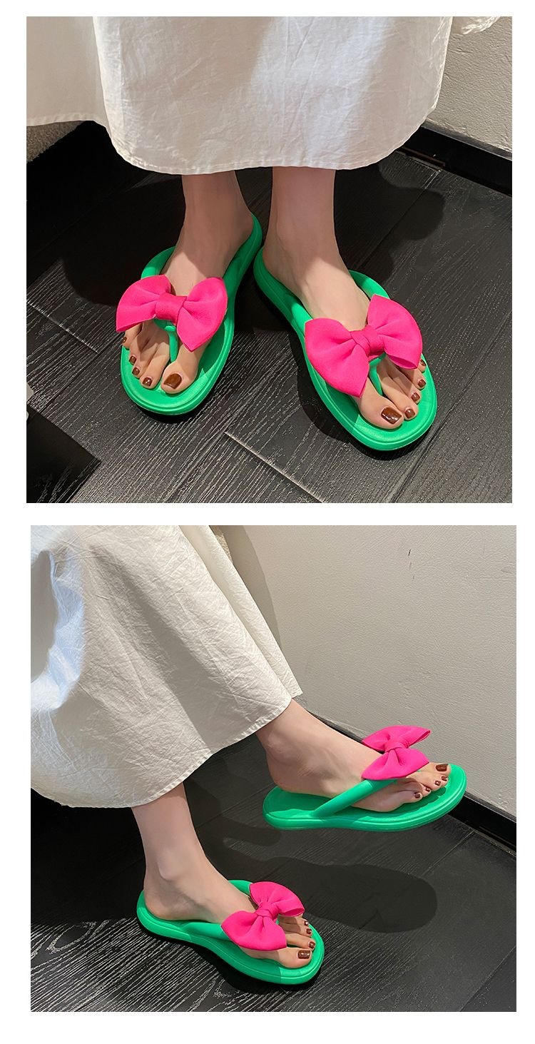 Women's Lightweight Soft-Sole EVA Bow Flip-Flops detail 1