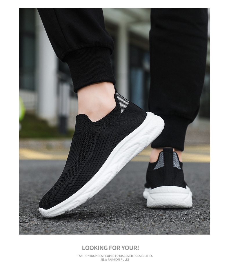Men's Breathable Knit Slip-On Casual Shoes detail 3