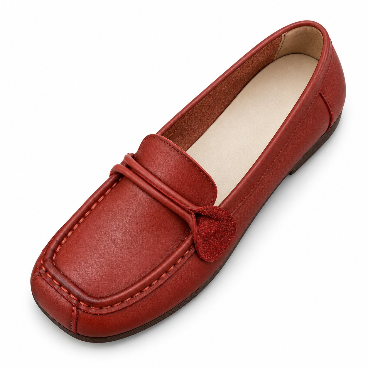 Women's Full-Grain Leather Penny Loafer Flats 2