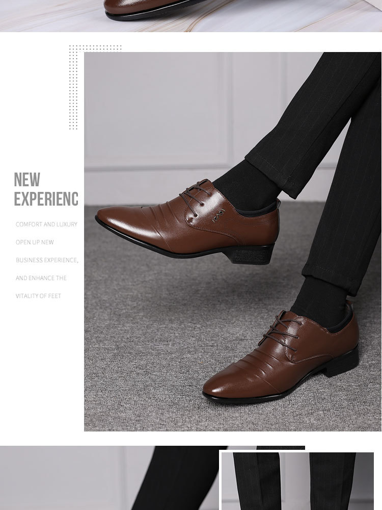 Nette veterschoenen met spitse neus voor heren detail 8