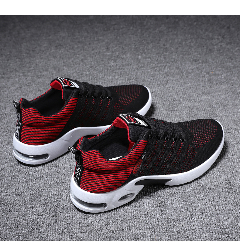 Men's Breathable Cushioned Lace-Up Running Shoes detail 2