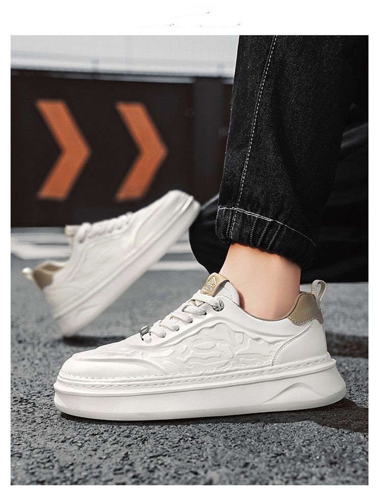 Gepolsterte Plateau-Freizeitschuhe für Herren mit Schnürung detail 6
