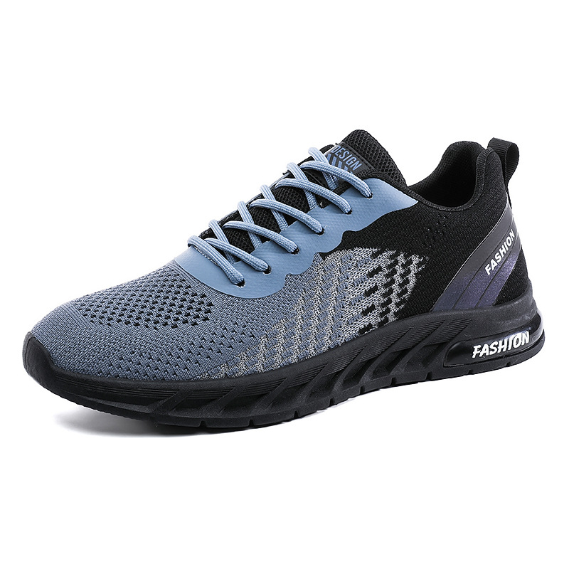 Men's Breathable Mesh Lace-Up Running Shoes detail 4