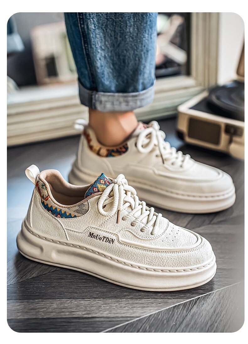 Men's Lace-Up Platform Casual Shoes detail 5