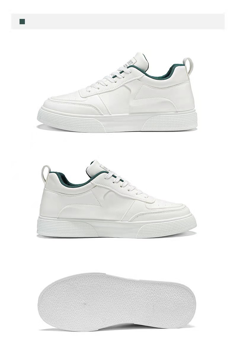 Herren PU-Leder Sneaker Schnürschuhe Casual detail 9