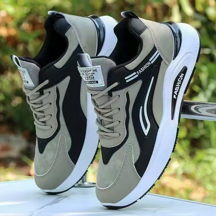 Gedämpfte Colorblock-Sneaker für Herren zum Schnüren