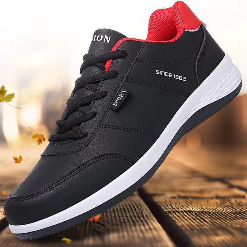 Leichte Freizeitschuhe für Herren aus PU-Leder mit Schnürung