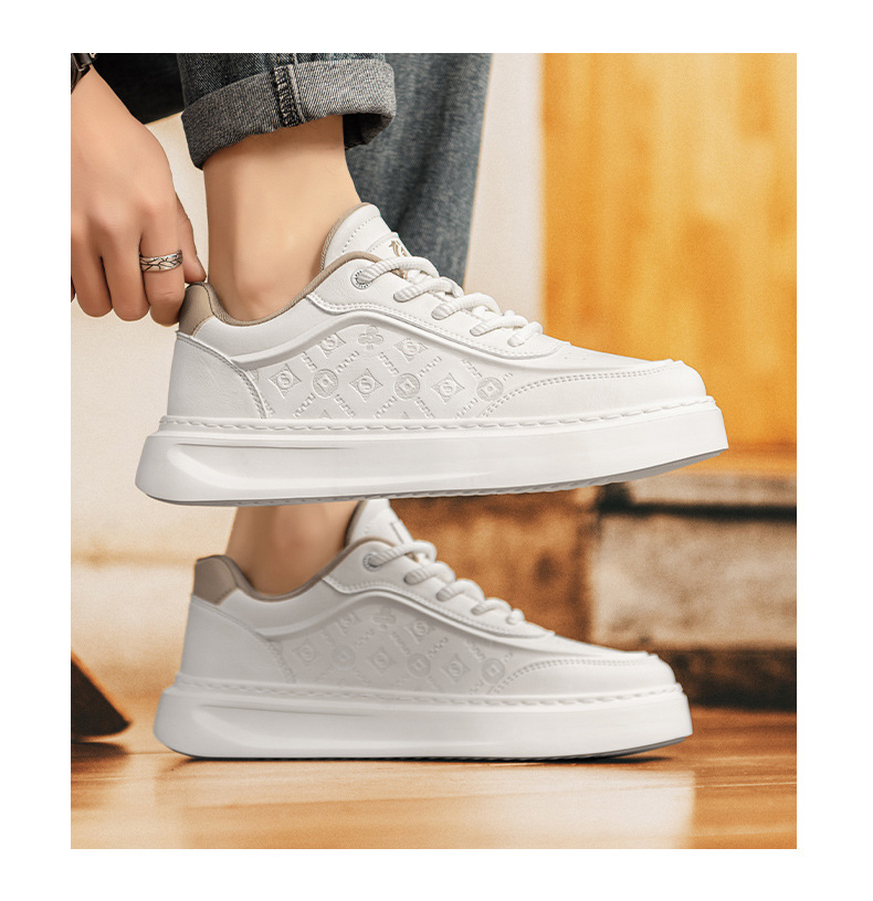 Herren Plateau-Freizeitschuhe zum Schnüren detail 2
