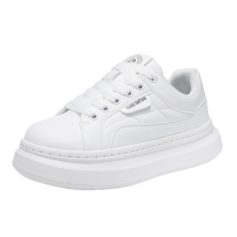 Herren Plateau-Freizeitschuhe aus PU-Leder zum Schnüren 6