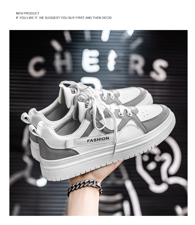 Men's Colorblock Lace-Up Casual Shoes detail 13