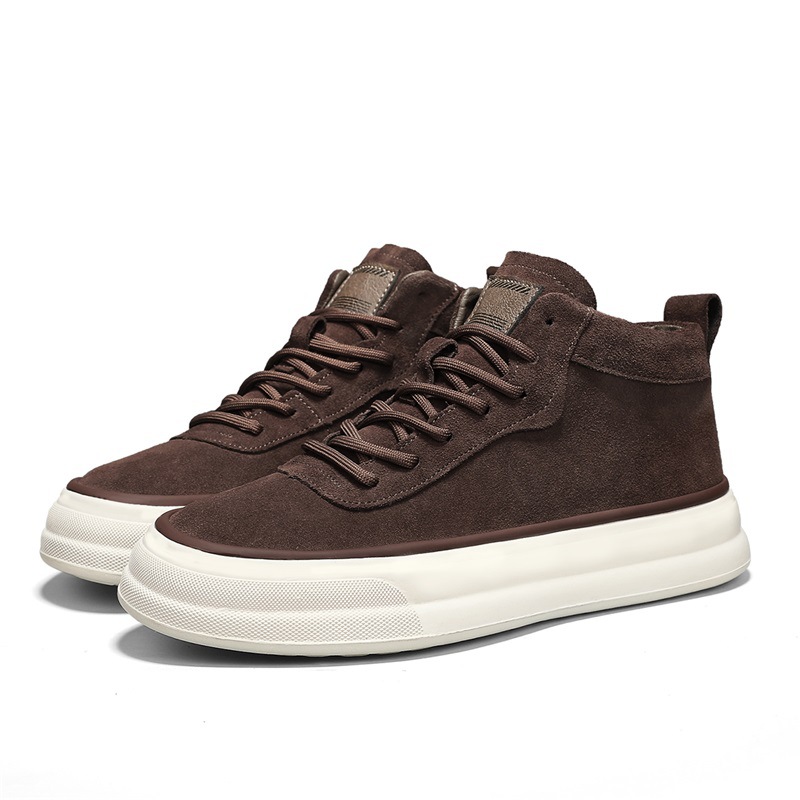 Herren-Freizeitschuhe aus Wildleder mit Schnürung und Plateau 6