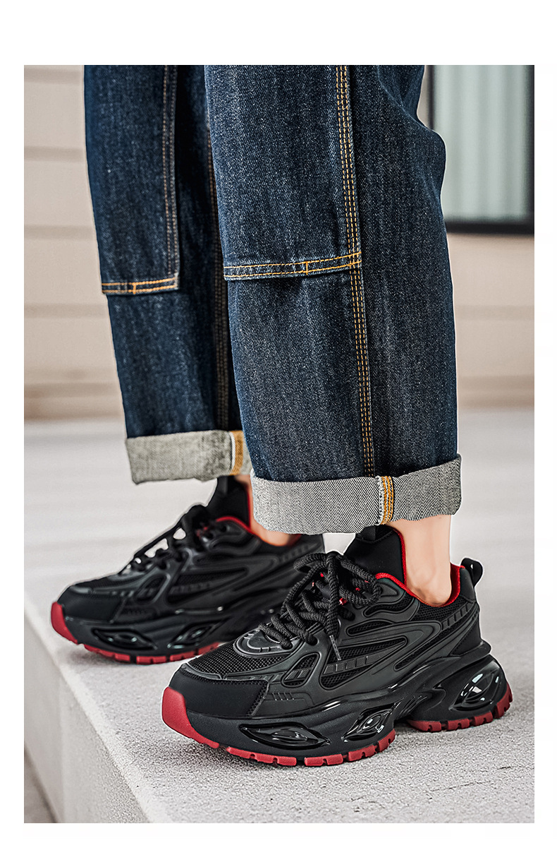 Atmungsaktive Plateau-Sneaker für Herren mit Mesh und Dämpfung detail 12