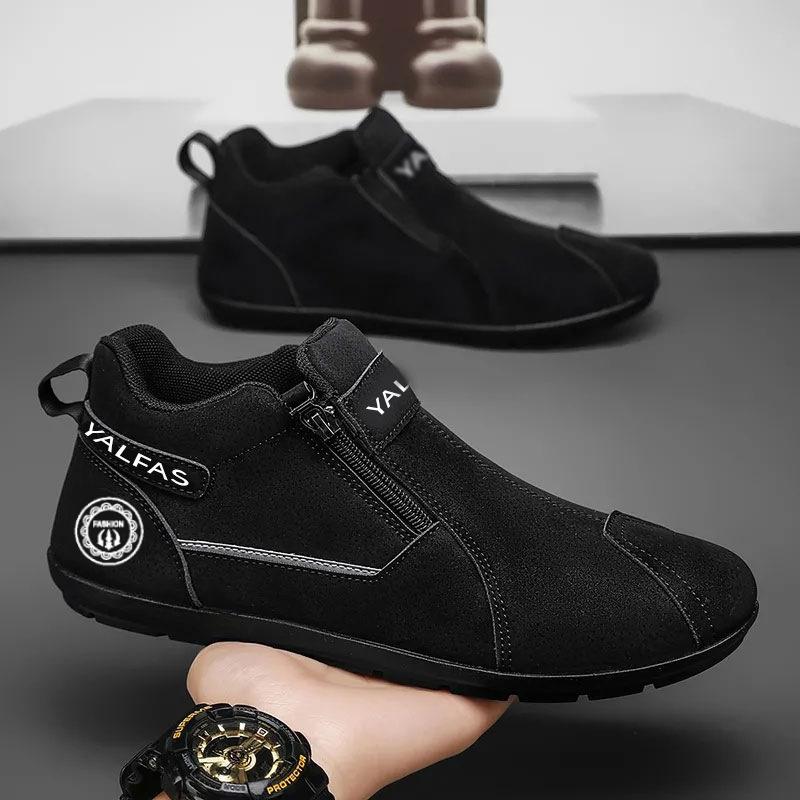 Leichte Freizeitschuhe für Herren mit weicher Sohle und Reißverschluss 4