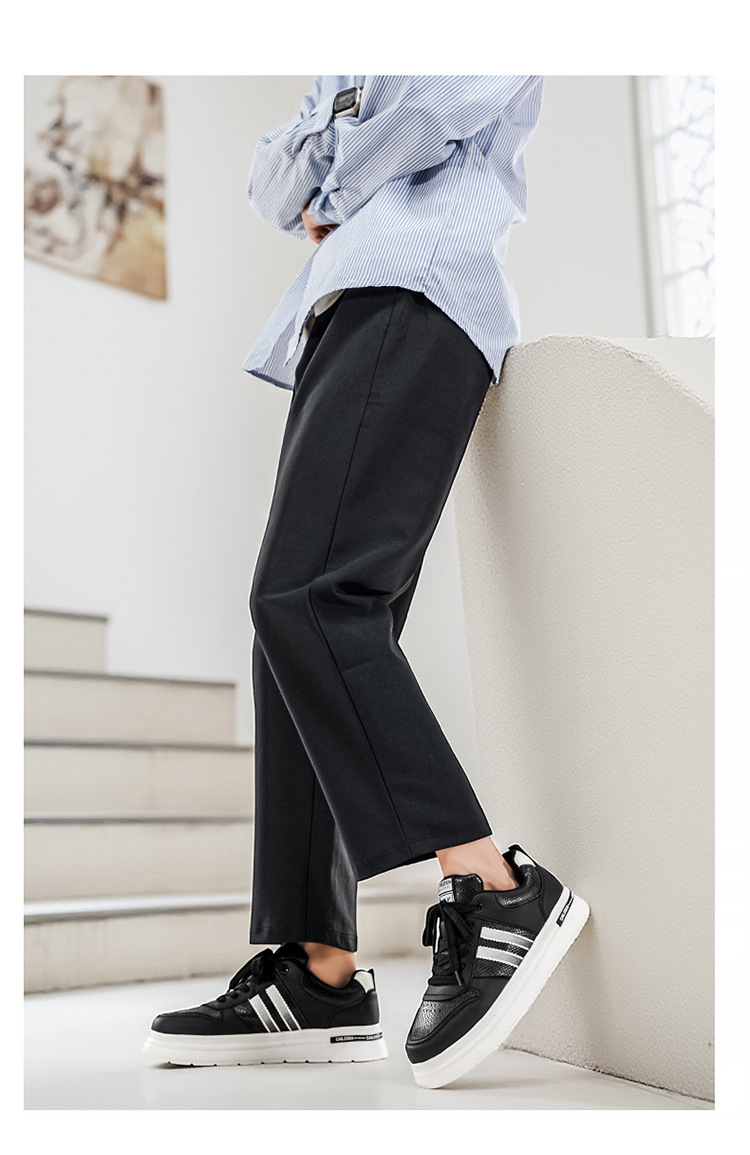 Lage plateau sneakers voor heren met vetersluiting detail 8