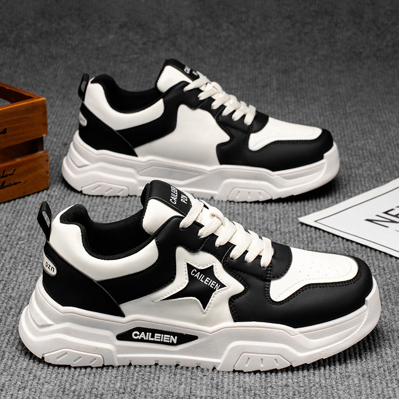 Chaussures casual pour homme à lacets et semelle plateforme color-block 5