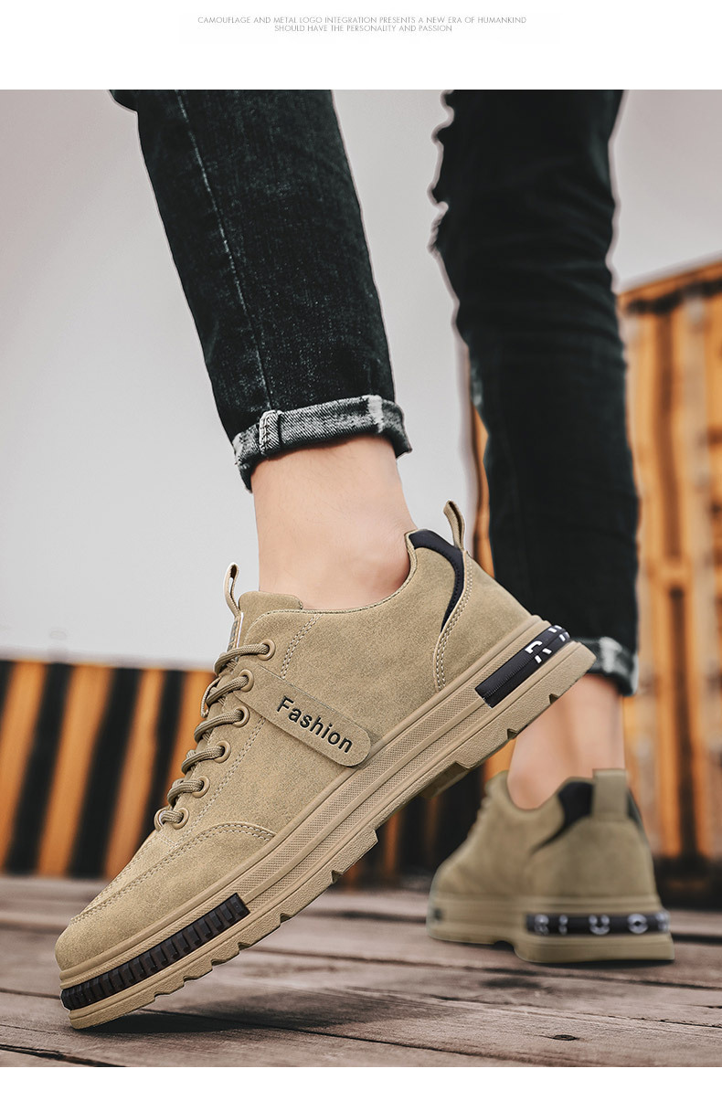 Rauleder-Schnürer für Herren rutschfeste Freizeitschuhe detail 4