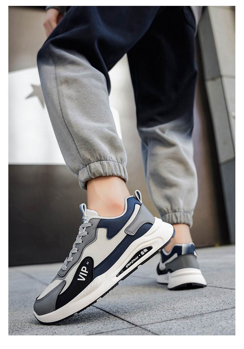 Scarpe casual da uomo stringate e ammortizzate con motivo color block detail 6