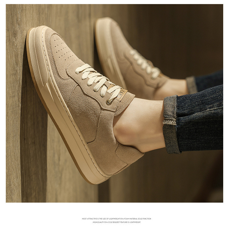 Men's Suede Breathable Lace-Up Casual Shoes detail 5