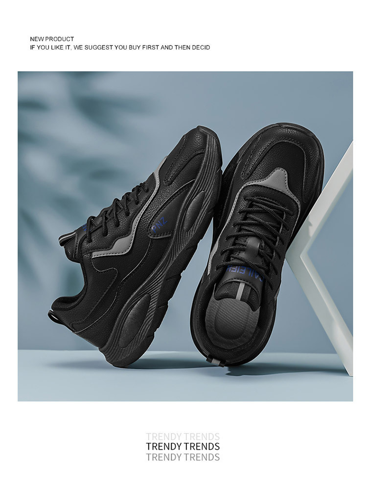 Gepolsterte Plateau-Sneaker für Herren mit Schnürung detail 11