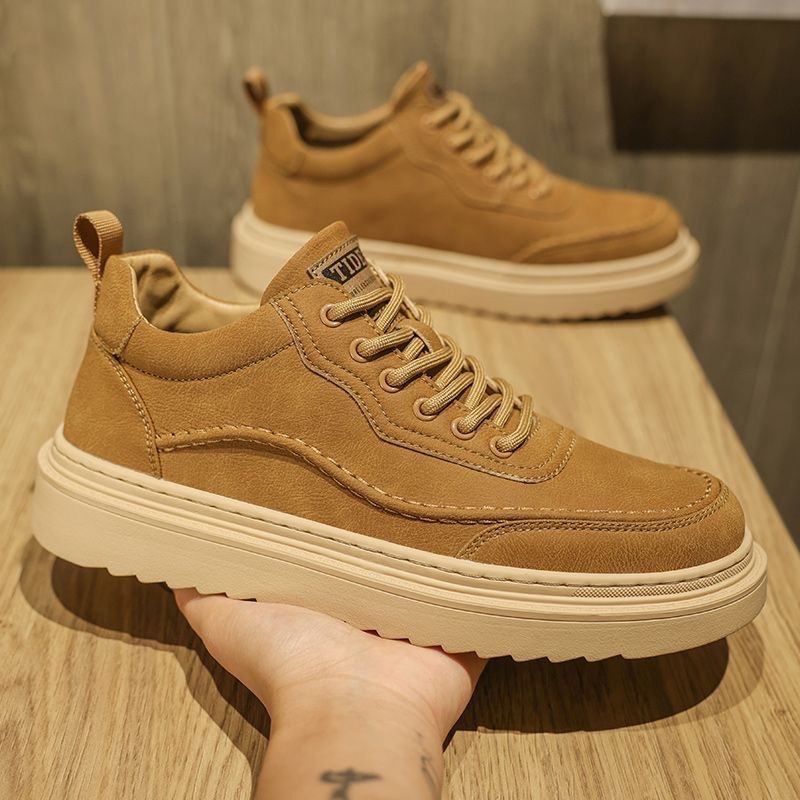 Gedämpfte Plateau-Freizeitschuhe für Herren mit Schnürung 4