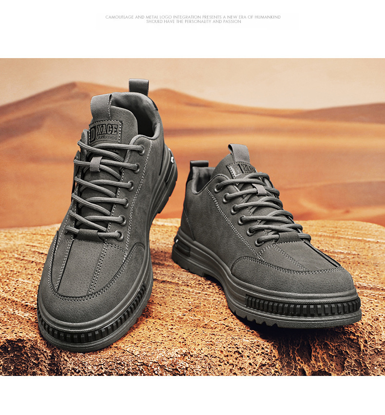 Rauleder-Schnürer für Herren rutschfeste Freizeitschuhe detail 16