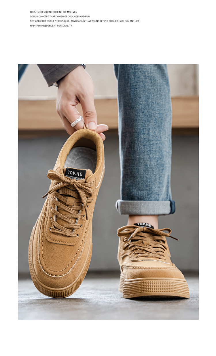 Chaussures de skate à lacets résistantes à l'usure pour hommes detail 1