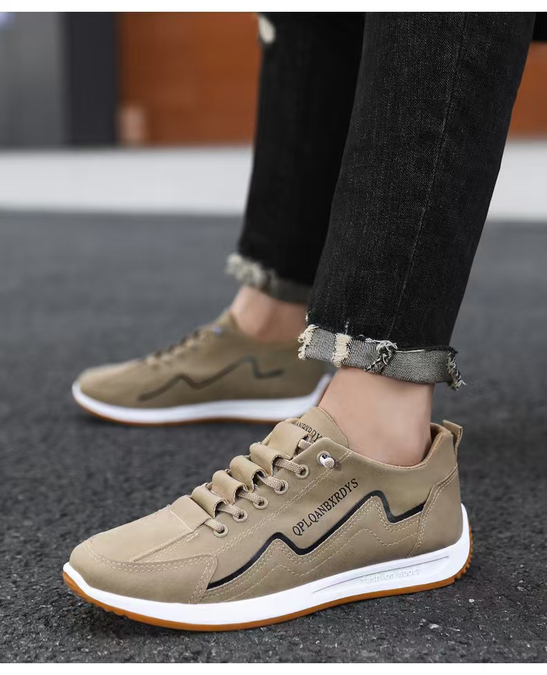 Scarpe casual da uomo stringate in ecopelle PU detail 4