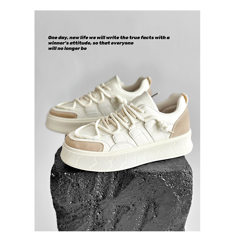 Men's Platform Lace-Up Colorblock Casual Shoes detail 19