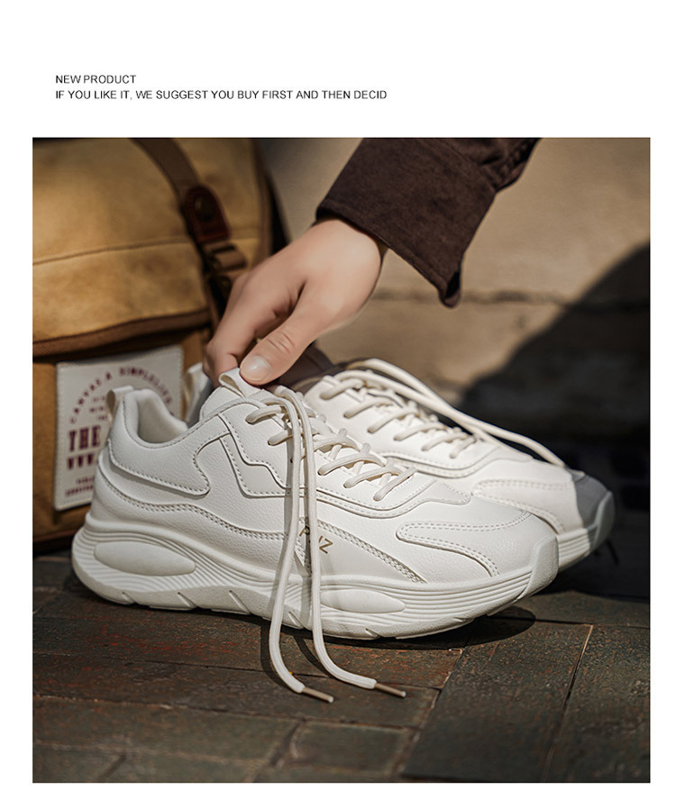 Gepolsterte Plateau-Sneaker für Herren mit Schnürung detail 8