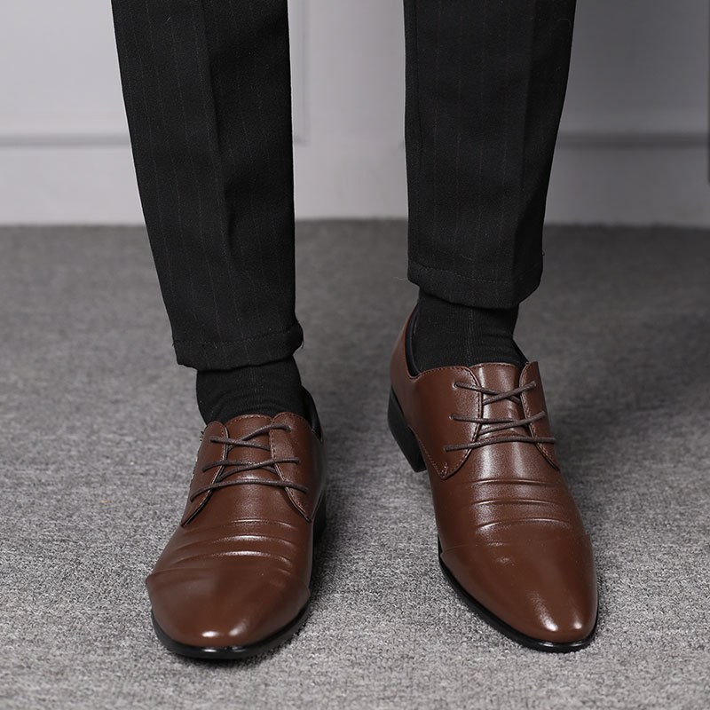 Nette veterschoenen met spitse neus voor heren detail 18