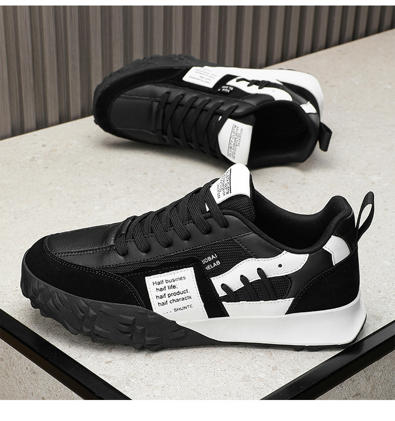 Atmungsaktive Herren-Sneaker im Colorblock-Design mit Schnürung detail 11