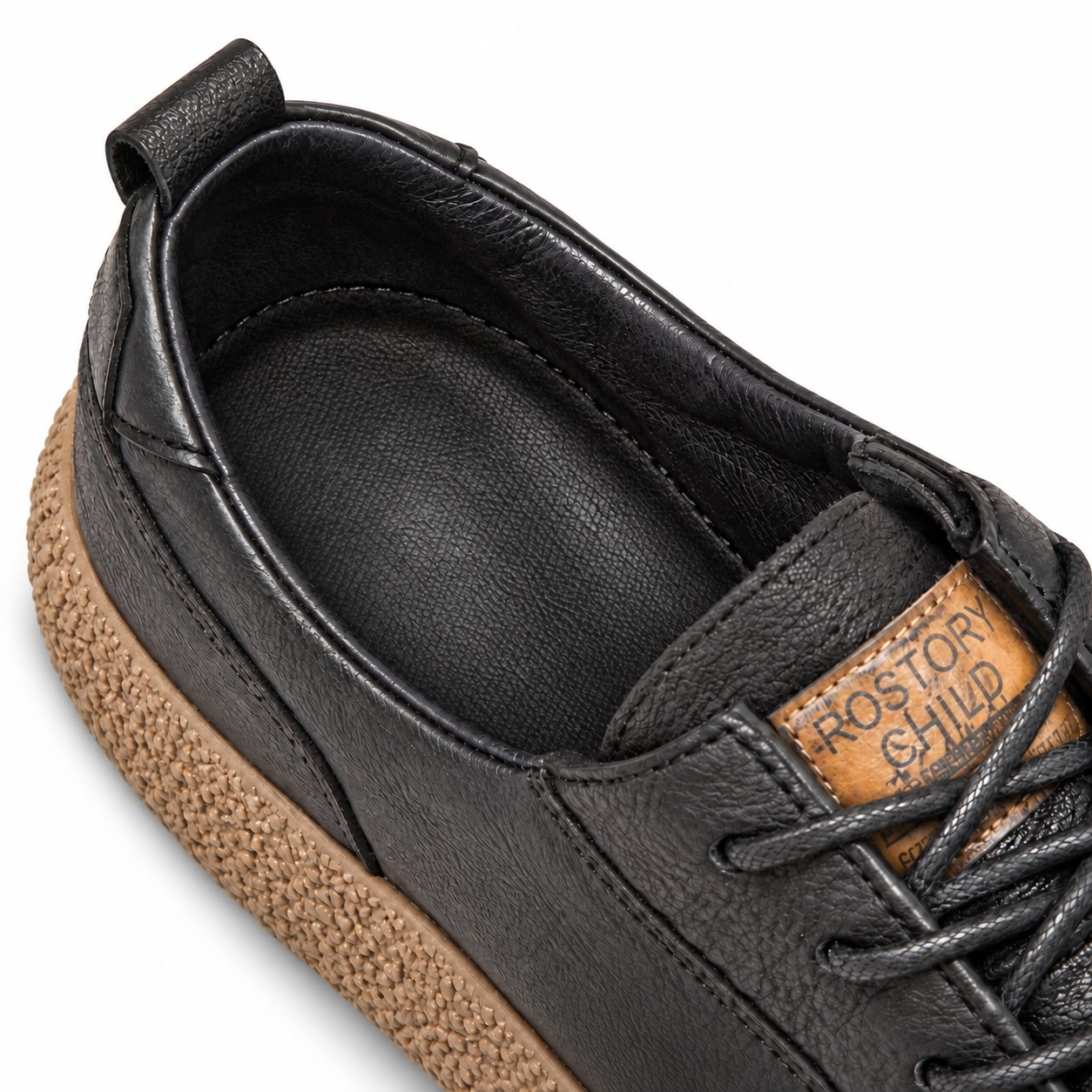 Men's Full-Grain Leather Chunky-Sole Lace-Up Casual Shoes 9