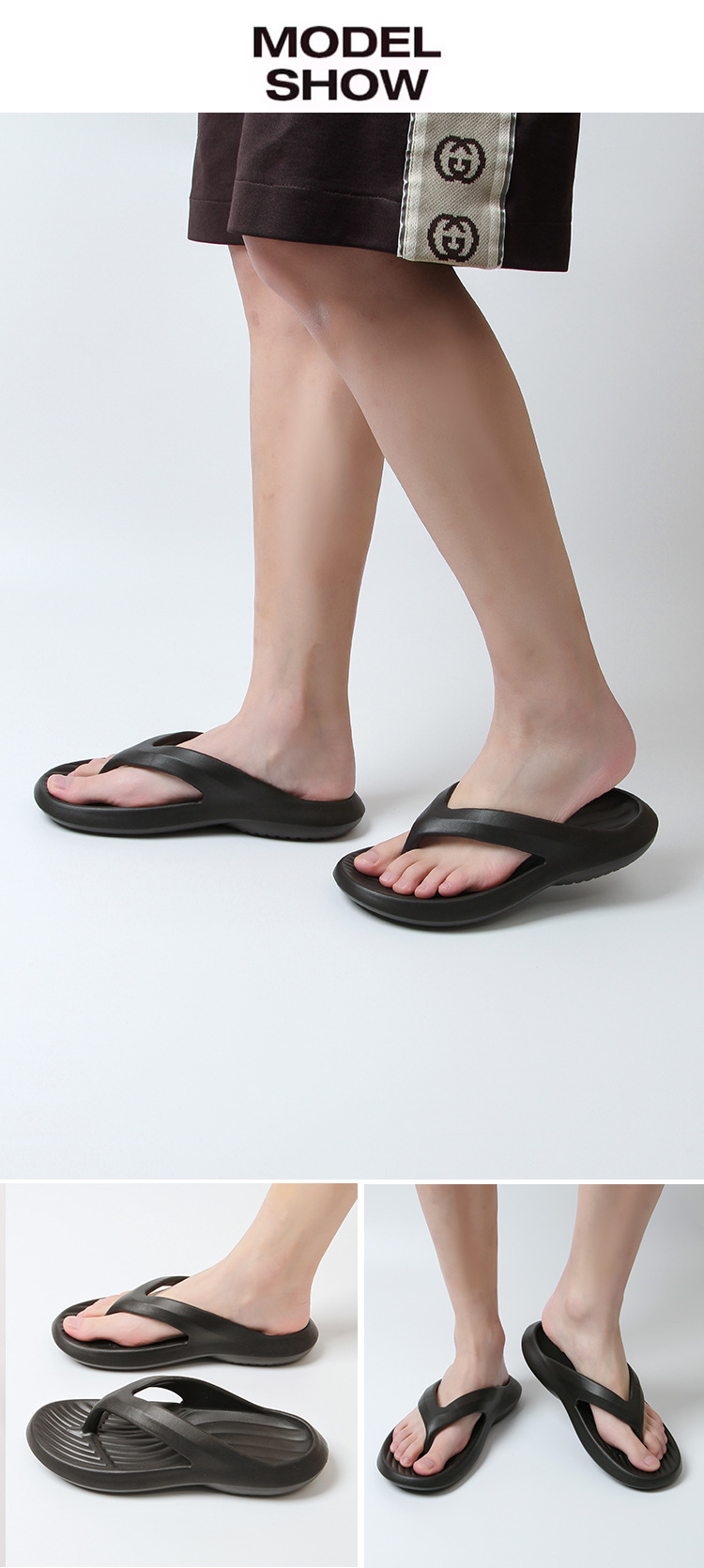 Unisex Lightweight Cushioned Quick-Dry Flip-Flops detail 7
