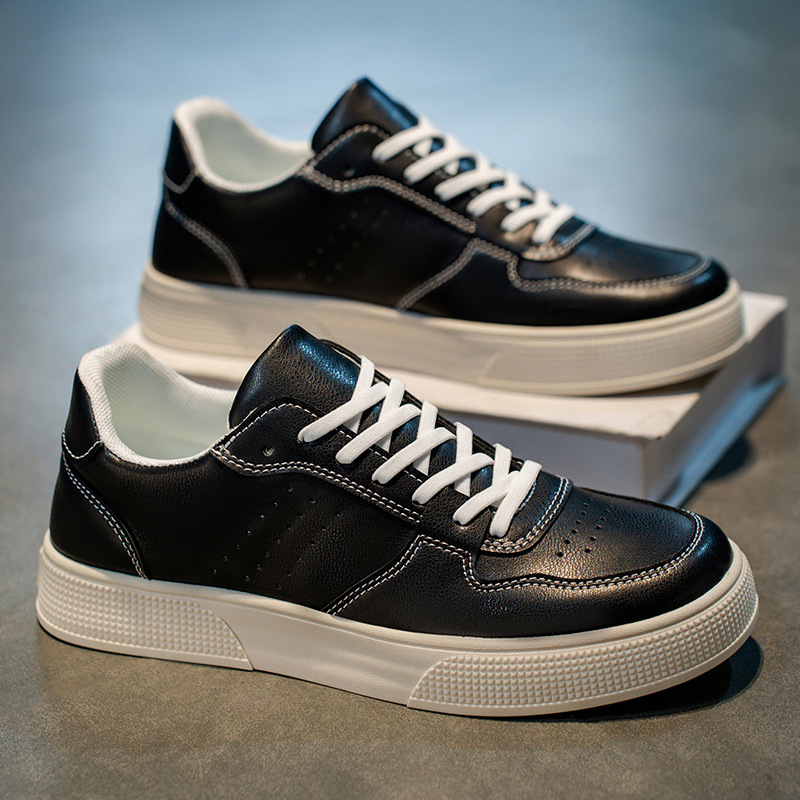 Men's Breathable PU Leather Lace-Up Casual Shoes 5