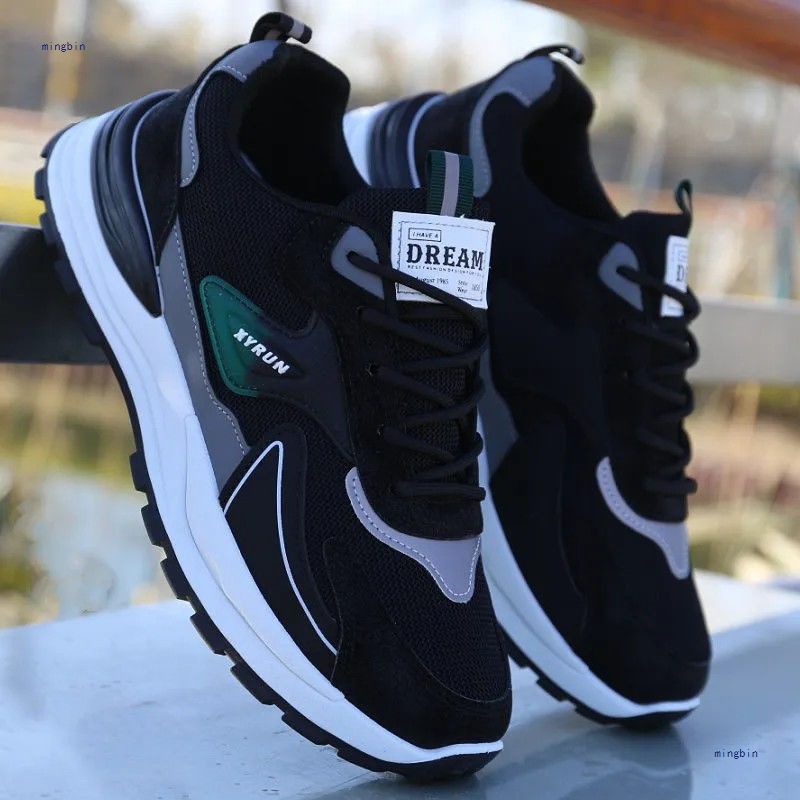Scarpe da corsa da uomo traspiranti in mesh con lacci 3