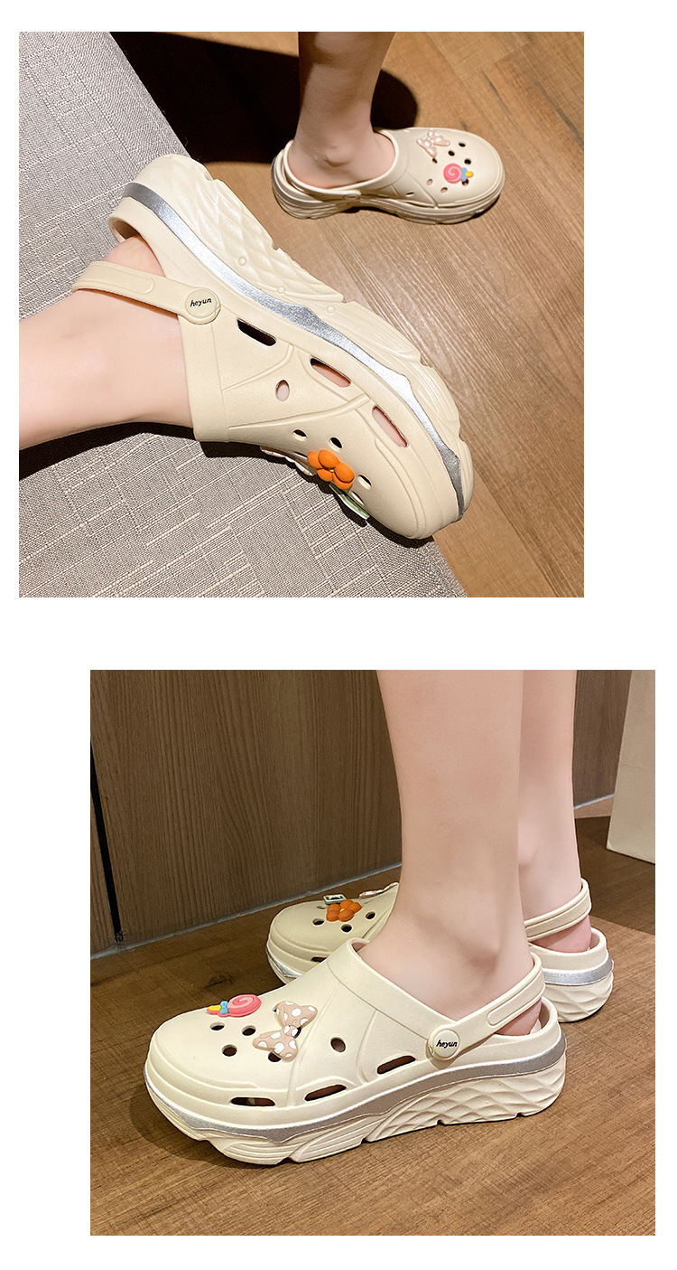Women's Lightweight Breathable Platform Clog Sandals detail 2