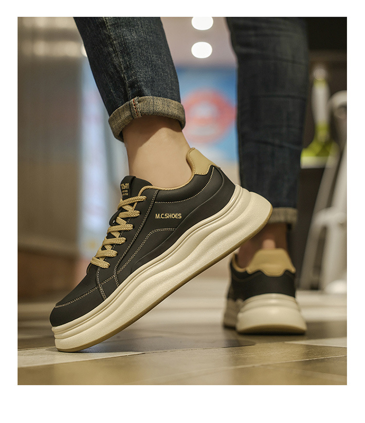 Scarpe casual da uomo con plateau, ammortizzate e stringate detail 4