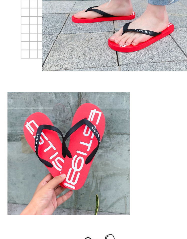 Men's Lightweight Graphic Print Casual Beach Flip-Flops detail 7