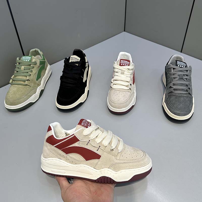 Zapatillas de skate unisex de ante con cordones y diseño color block detail 14