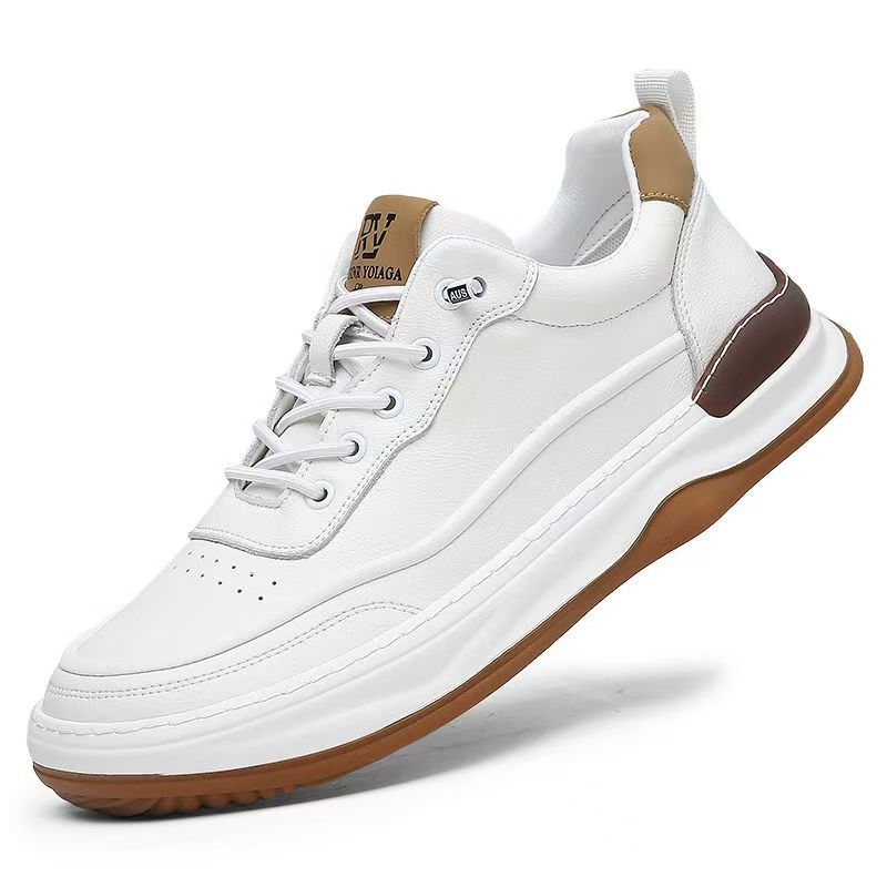 Scarpe casual da uomo traspiranti in pelle PU con lacci 6